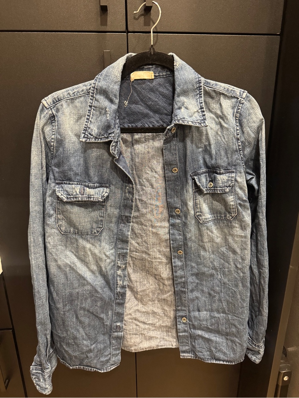 Blue Denim Shirt Button Up - Classic Lightweight Layer